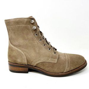 Thursday Boot Co Womens Taupe Captain Handcrafted Suede Boots